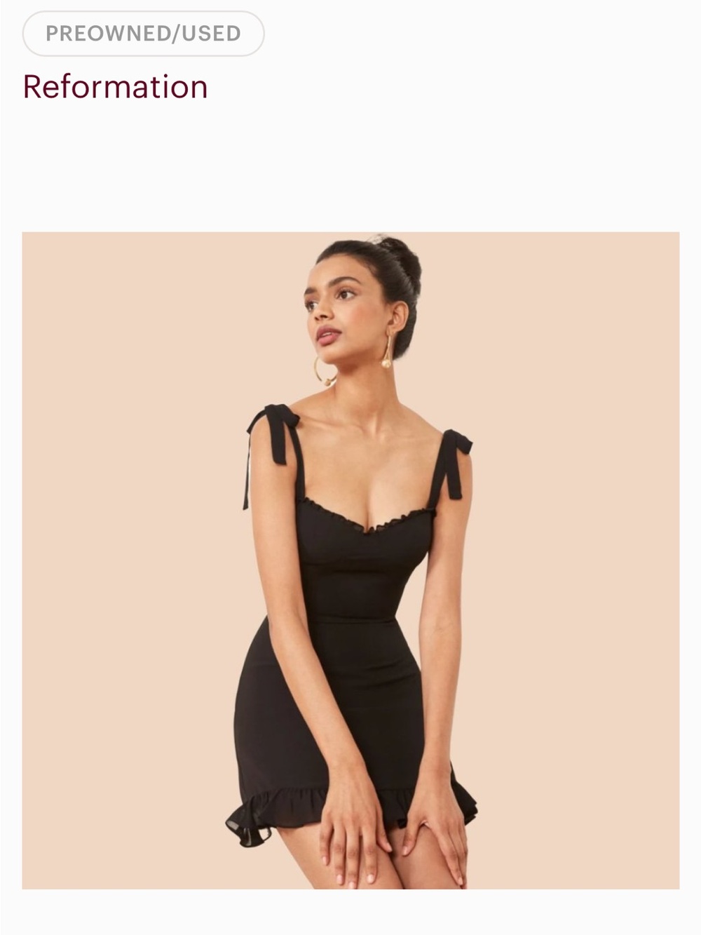 Reformation Black Strappy Dress